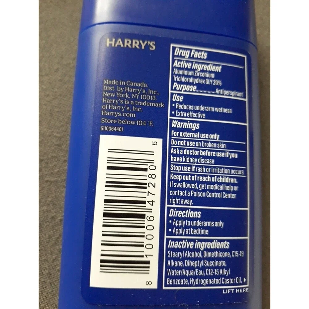 Harry's Extra-Strength Antiperspirant Redwood Evergreen & Thyme 2.5 Oz New